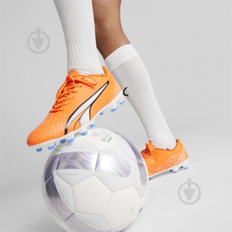 Бутсы Puma ULTRA PLAY FG/AG ULTRA ORANGE-PUMA WHITE 10722401 р.40,5 оранжевый - фото 7