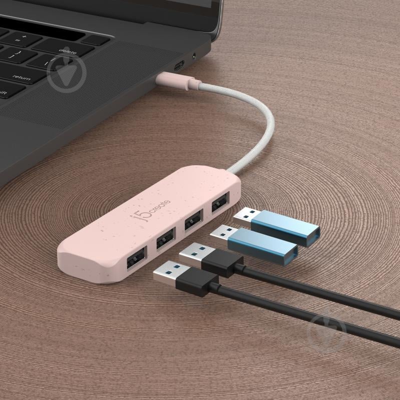USB-хаб J5Create JCH341ER-N, USB 3.2, 10Gbps, USB-С на 4 USB-A - фото 5 USB-хаб J5Create JCH341ER-N, USB 3.2, 10Gbps, USB-С на 4 USB-A - фото 5