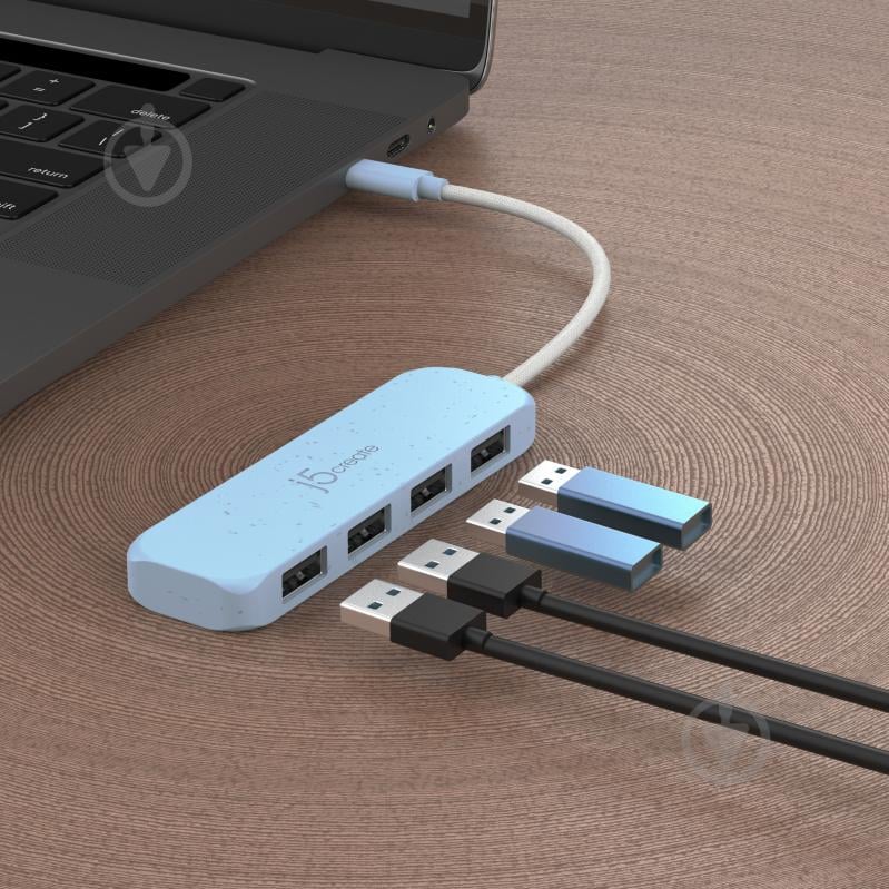 USB-хаб J5Create JCH341EC-N, USB 3.2, 10Gbps, USB-С на 4 USB-A - фото 5 USB-хаб J5Create JCH341EC-N, USB 3.2, 10Gbps, USB-С на 4 USB-A - фото 5