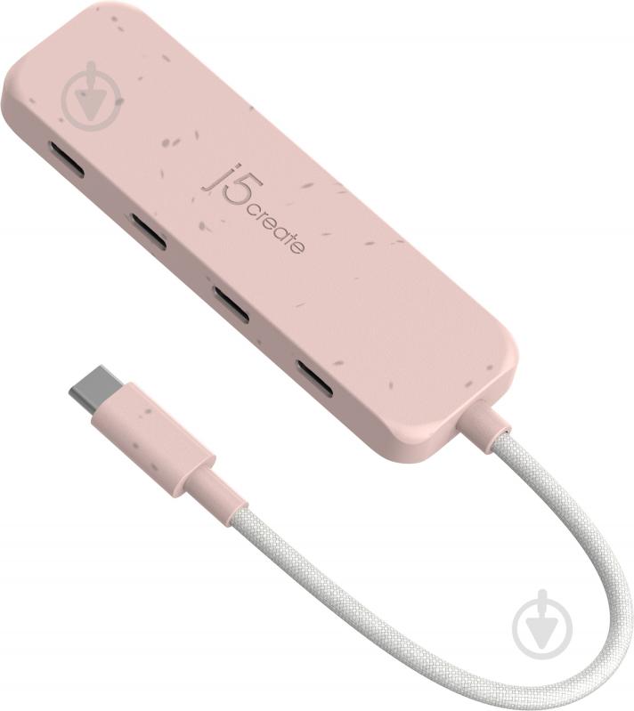 USB-хаб J5Create JCH345ER-N, USB 3.2, 10Gbps, USB-С на 4 USB-С - фото 1