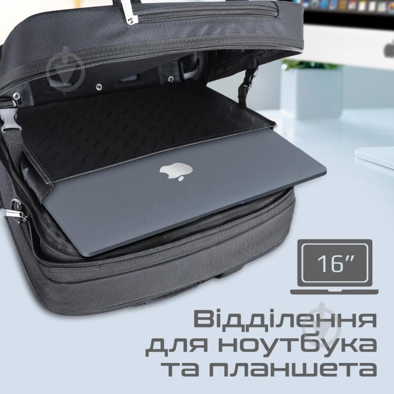 Сумка для ноутбука Promate 16" black (persona-tr) - фото 4 Сумка для ноутбука Promate 16" black (persona-tr) - фото 4