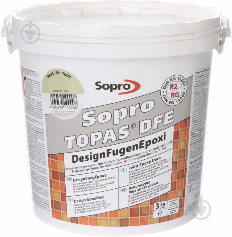 ᐉ Фуга Sopro Topas DFE 1000 700 3 кг прозрачный • Купить в Киеве ...