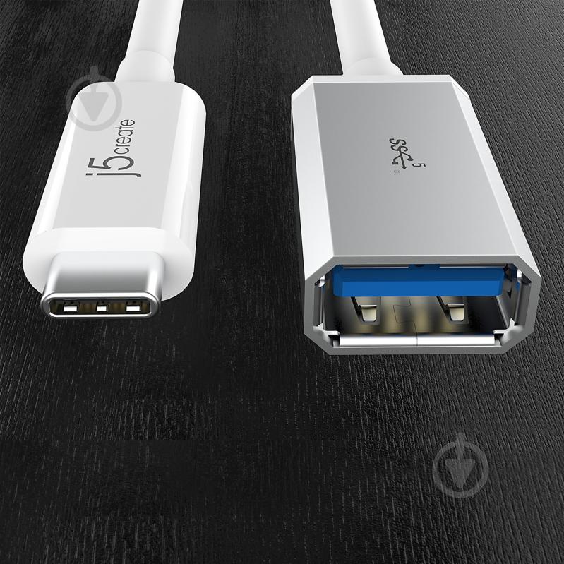 USB-адаптер J5Create OTG USB 3.1, USB-C/USB-A 0,1 м white (JUCX05-N) - фото 7 USB-адаптер J5Create OTG USB 3.1, USB-C/USB-A 0,1 м white (JUCX05-N) - фото 7