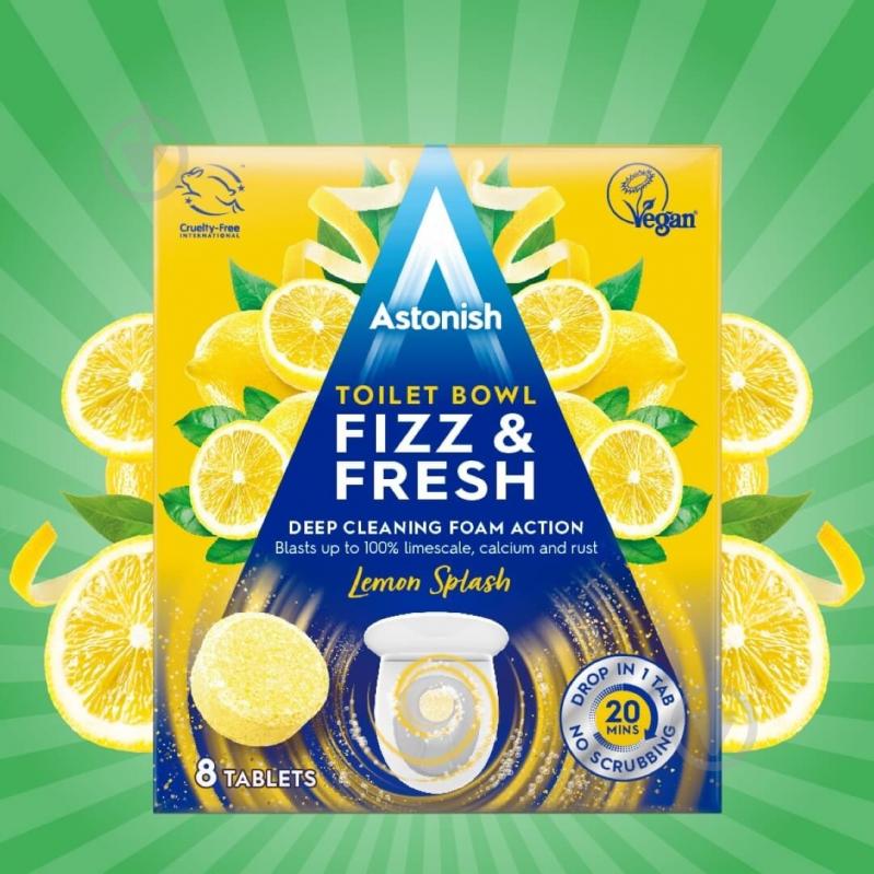 Таблетки Astonish Fizz&Fresh с ароматом лимона 8 шт. - фото 2