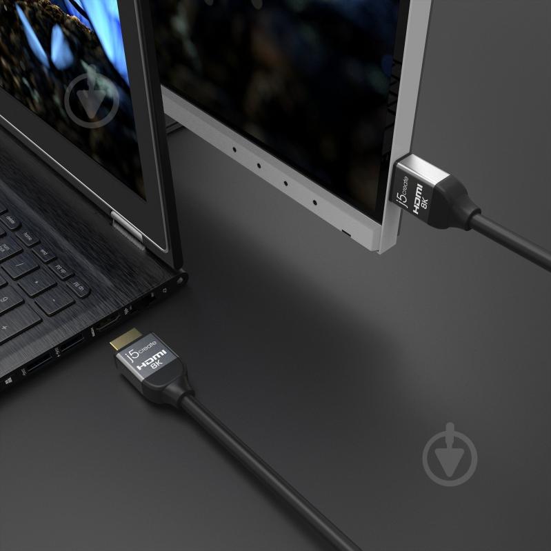 Кабель J5Create HDMI V.2.1, 8К 60Гц 2 м black (JDC53-N) - фото 6