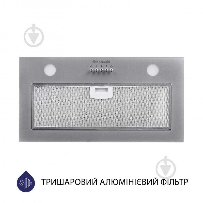 Витяжка Minola HBI 5262 GR GLASS 700 LED повновбудовувана - фото 2