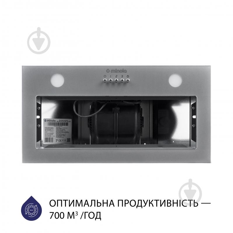 Витяжка Minola HBI 5262 GR GLASS 700 LED повновбудовувана - фото 3