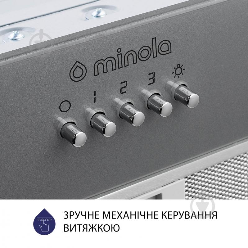 Витяжка Minola HBI 5262 GR GLASS 700 LED повновбудовувана - фото 7