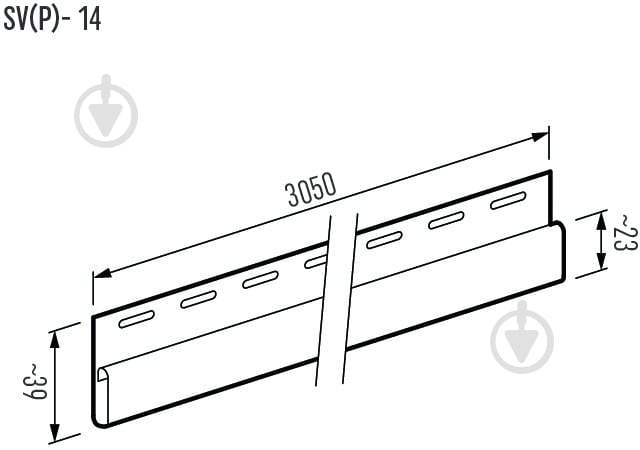 Профиль финишный Vilo™ 3,05 м орех SVP-14 - фото 2