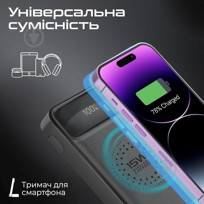 Повербанк Promate 20000 mAh black (auratorq-20.black) AuraTorq-20 - фото 8