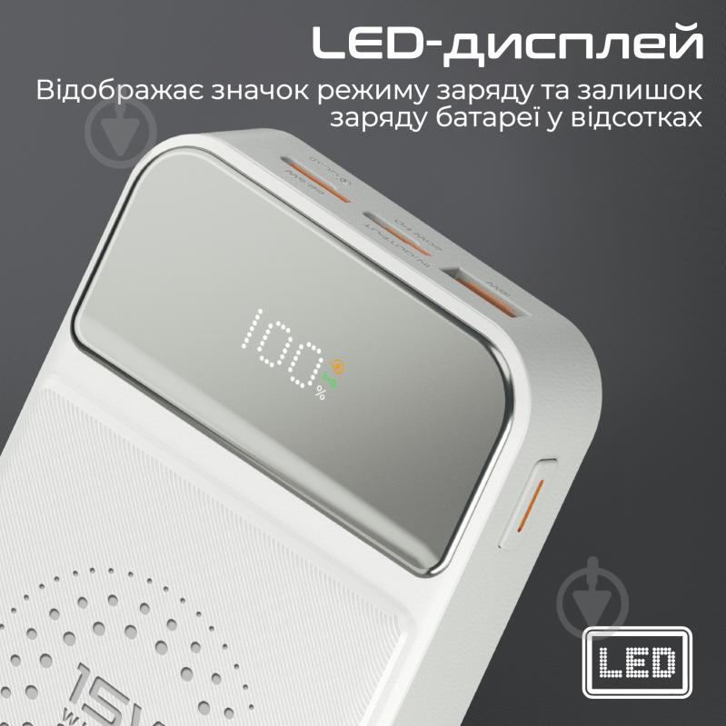 Повербанк Promate 20000 mAh white (auratorq-20.white) AuraTorq-20 - фото 7