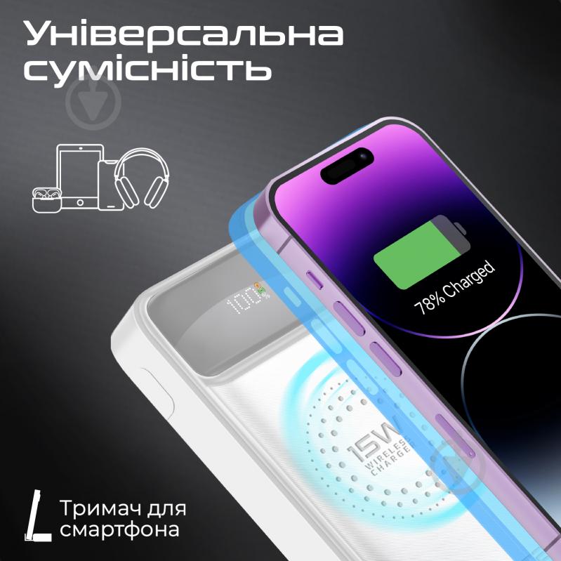 Повербанк Promate 20000 mAh white (auratorq-20.white) AuraTorq-20 - фото 8