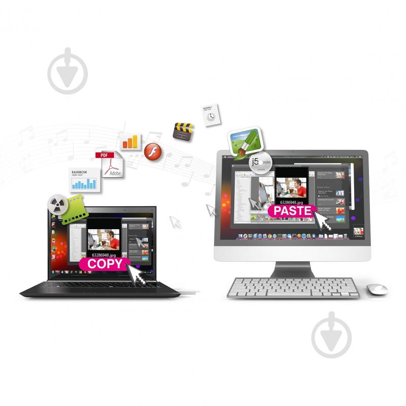 Адаптер USB-A/USB-A, Windows & Mac 1,8 м white (JUC400-N) - фото 7