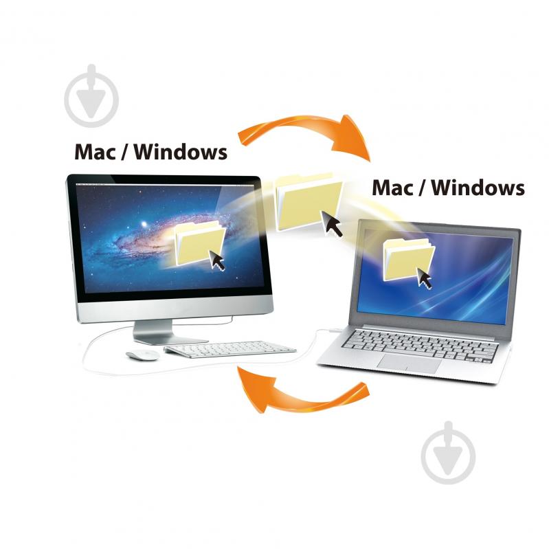 Адаптер USB-A/USB-A, Windows & Mac 1,8 м white (JUC400-N) - фото 9