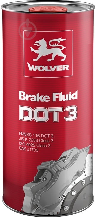 Тормозная жидкость Wolver DOT-3 0,5 л (24380) - фото 1