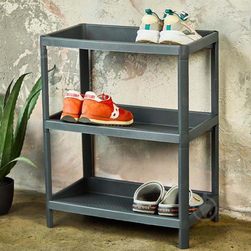 Подставка под обувь Комфорт пластиковая гранит 330x560x700 мм - фото 2