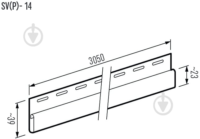 Профиль финишный Vilo™ 3,05 м дуб светлый SVP-14 - фото 2