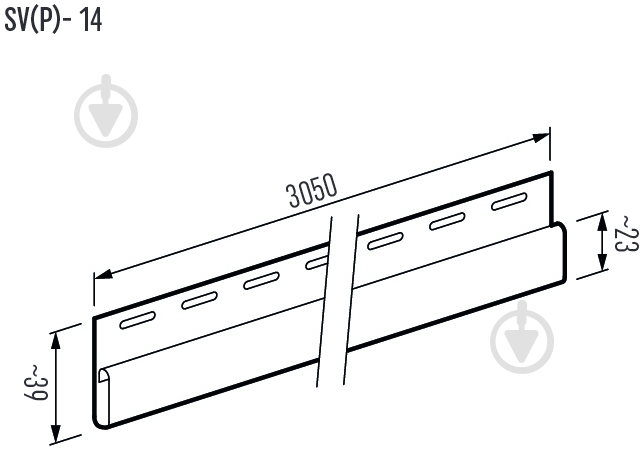 Профіль фінішний Vilo™ 3,05 м дуб SVP-14 - фото 2