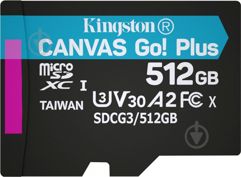 Карта пам'яті Kingston microSDXC 512 ГБ UHS-I Class 3 (U3) (SDCG3/512GBSP) - фото 3