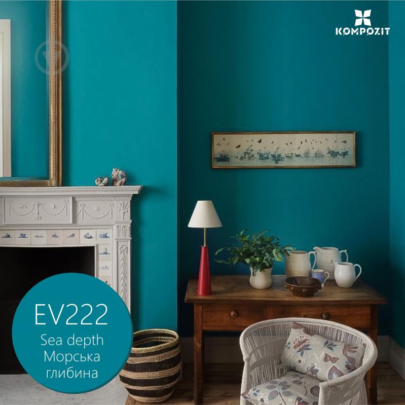 Краска интерьерная латексная Kompozit INTERIOR 7 мат Морская глубина EV222 14 кг - фото 1