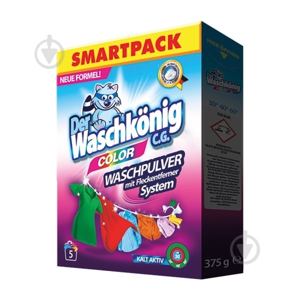 Стиральный порошок для машинной и ручной стирки WASCHKONIG COLOR 0,375 кг - фото 1