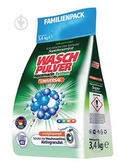 Стиральный порошок для машинной и ручной стирки WASCH PULVER UNIVERSAL 3,4 кг - фото 1