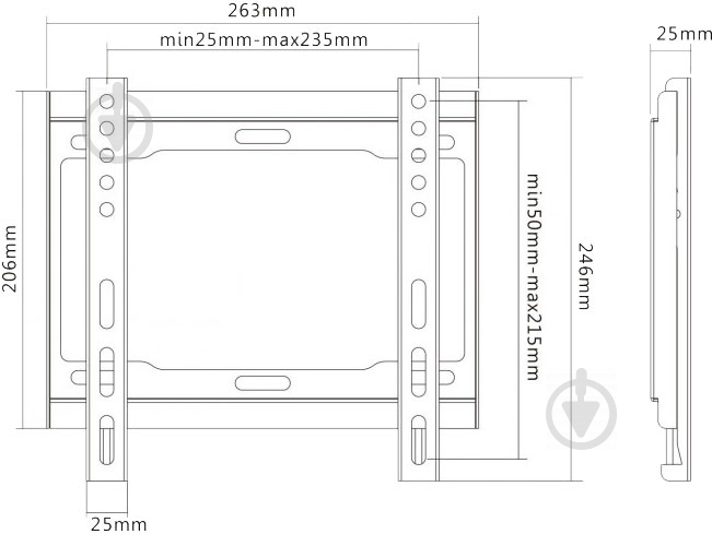 Крепление для телевизора Satelit 19-42FIX200 фиксированные 19"-42" черный - фото 3