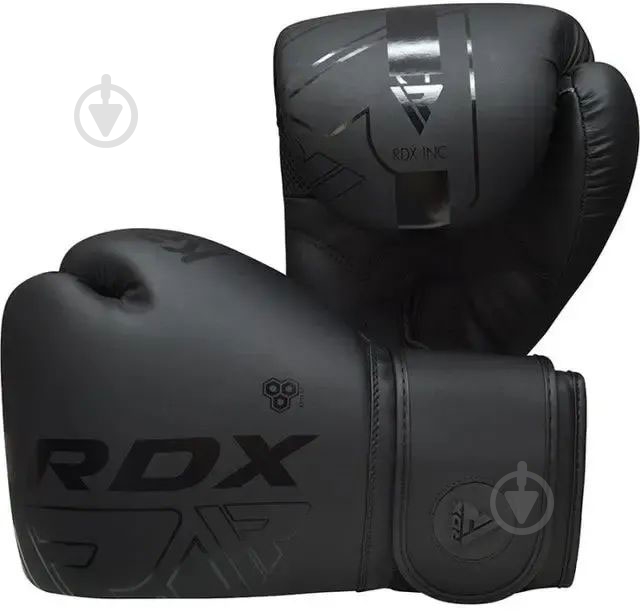 Боксерские перчатки RDX BGR-F6MB р. 16 черный - фото 3