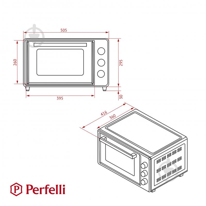Електрична піч Perfelli CLASSIC 37 Black - фото 20