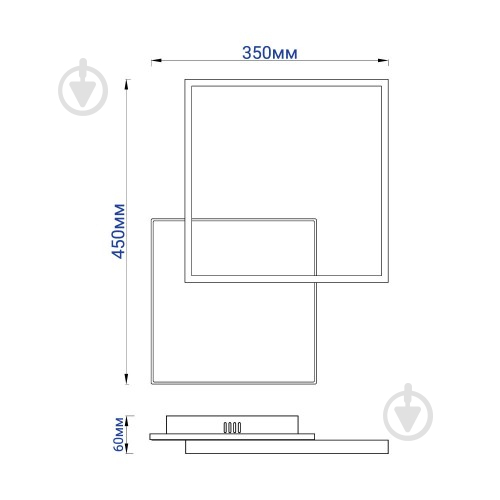 Светильник светодиодный Feron QUADRO S 50 Вт черный 2700-4000-6500 К - фото 3