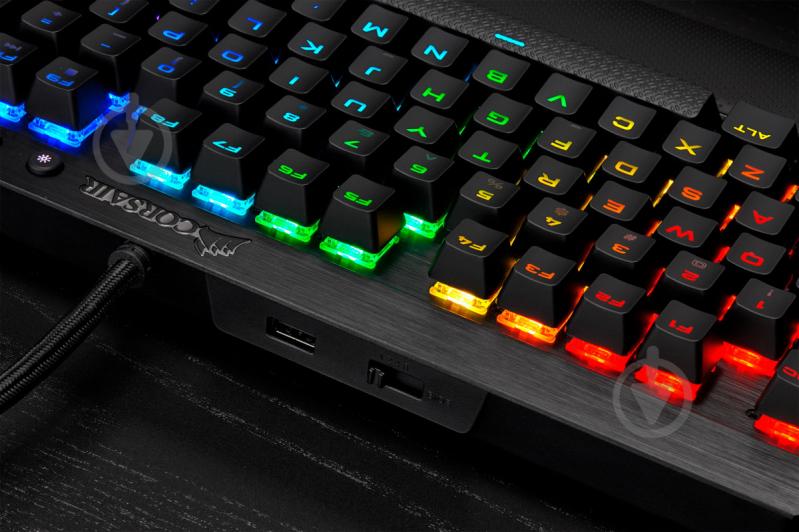 Клавиатура игровая Corsair (CH-9110014-RU) K65 RGB Cherry MX Red USB black - фото 10