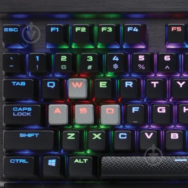 Клавиатура игровая Corsair (CH-9110014-RU) K65 RGB Cherry MX Red USB black - фото 6