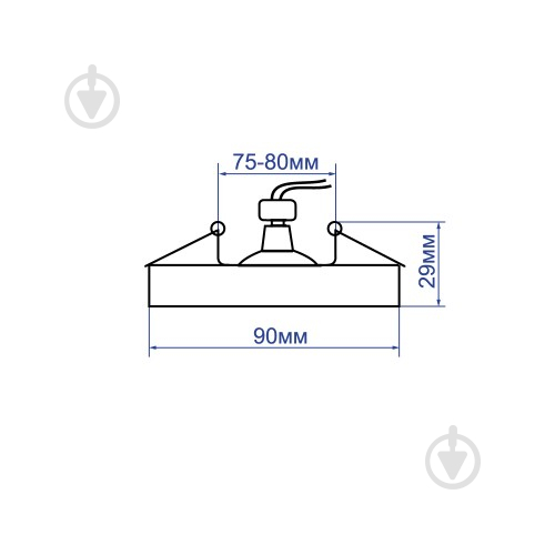 Світильник вбудовуваний (Downlight) Feron DL0375 MR16 чорний із білим - фото 3