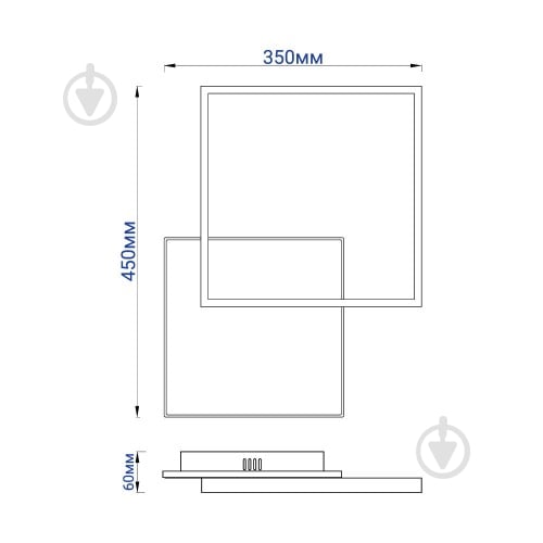 Светильник светодиодный Feron AL6200 QUADRO S 50 Вт белый матовый 2700-4000-6500 К - фото 3