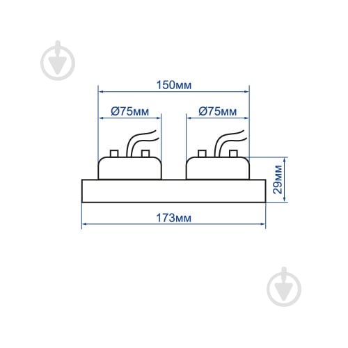 Светильник встраиваемый (Downlight) Feron DL0385 двойной MR16 белый - фото 3