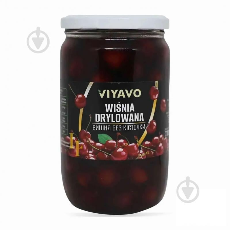 Вишня VIYAVO без кісточок у скляній банці 720 мл. (5907467900230) - фото 1