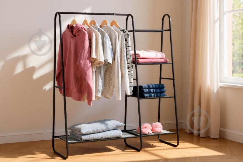 ᐉ Вешалка для одежды Sensio 1000x1500x400 мм BLACK RACK черный