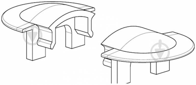 Комплект для LED-ленты LP врезной профиль+ прозрачный рассеиватель ЛПВ12-РП 100 см - фото 4