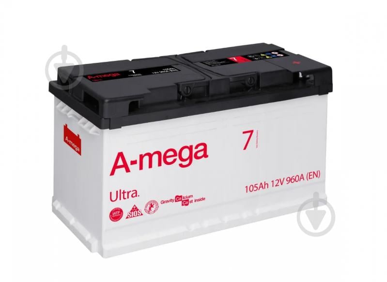 Акумулятор автомобільний A-MEGA ULTRA 105Ah 960A 12V «+» праворуч - фото 1