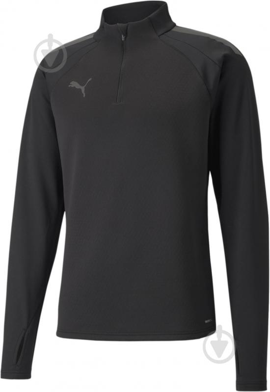 Джемпер Puma individualLIGA Warm 1 4 Zip 65765603 р. XL чорний - фото 1