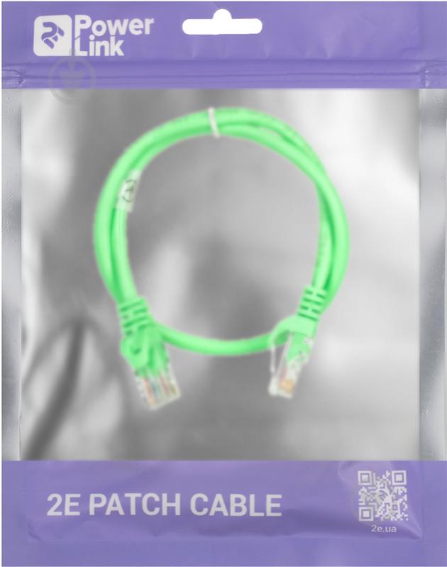 Патч-корд 2E Cat 5e UTP 26AWG 2E-PC5ECA-050GRN 0,5 м зеленый - фото 3