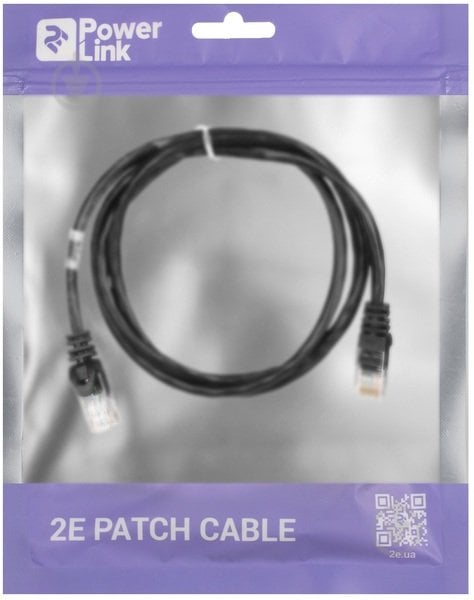 Патч-корд 2E Cat 5e UTP RJ45 26AWG 7/0.16 CCA 2E-PC5ECA-120BK 1,2 м чорний - фото 3