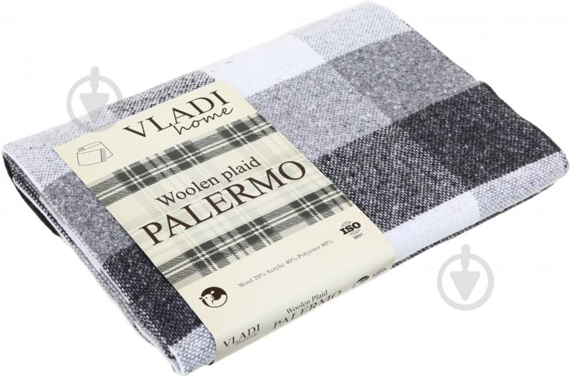Плед полушерстяной Vladi 170x210 см черно-белый - фото 6 Плед полушерстяной Vladi 170x210 см черно-белый - фото 6