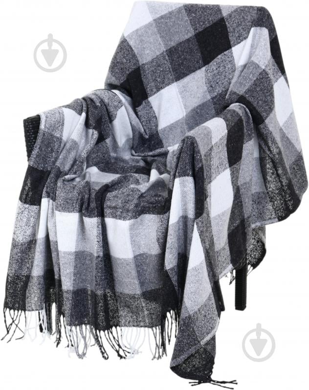 Плед полушерстяной Vladi 170x210 см черно-белый - фото 1 Плед полушерстяной Vladi 170x210 см черно-белый - фото 1
