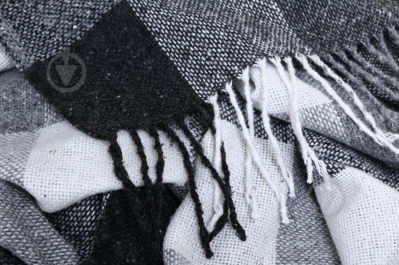 Плед полушерстяной Vladi 170x210 см черно-белый - фото 3 Плед полушерстяной Vladi 170x210 см черно-белый - фото 3