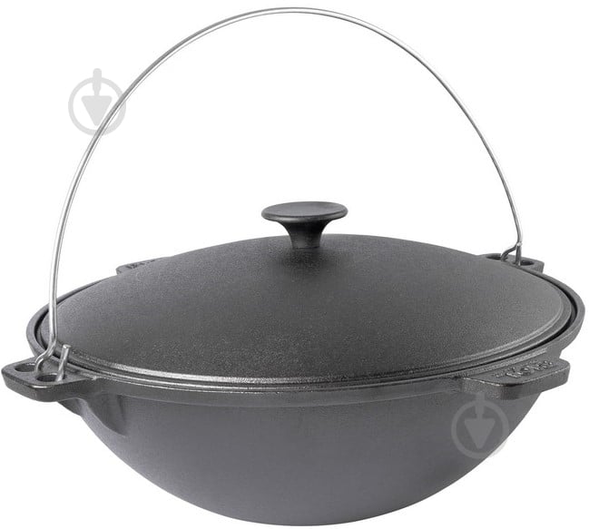 Казан Biol ø370 мм 220 мм 9 л татарский чугунный с дужкой и крышкой 0909 - фото 1