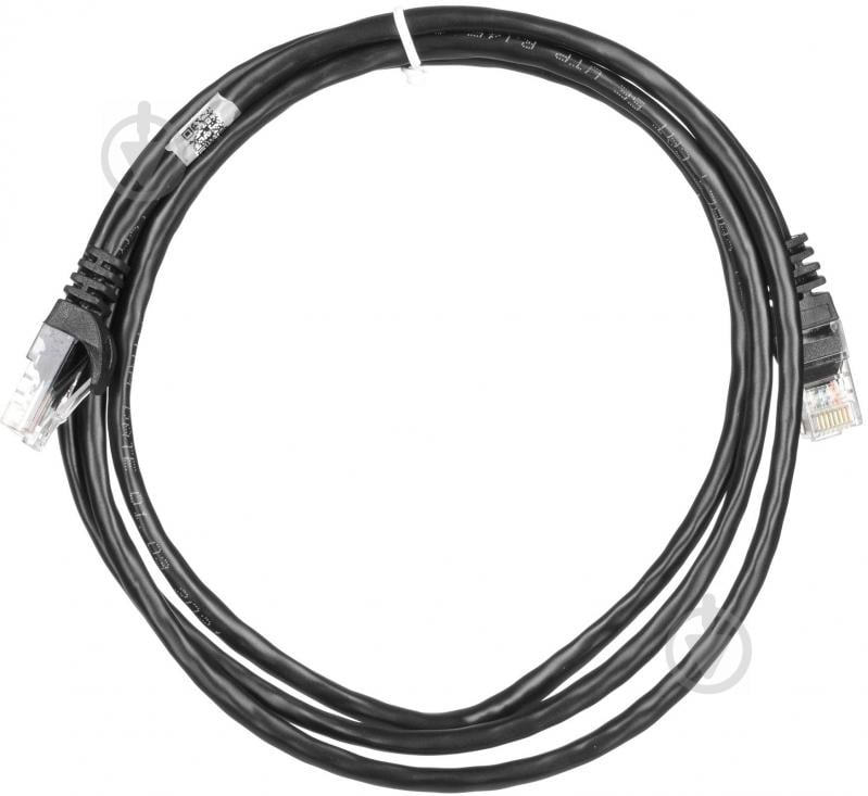 Патч-корд 2E Cat 5e UTP RJ45 26AWG 7/0.16 CCA 2E-PC5ECA-200BK 2 м чорний - фото 1