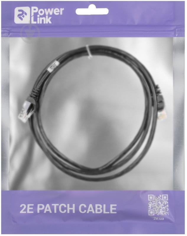 Патч-корд 2E Cat 5e UTP RJ45 26AWG 7/0.16 CCA 2E-PC5ECA-200BK 2 м чорний - фото 3