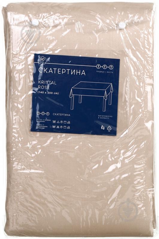 Скатертина Kristal Rose 140x200 см бежевий TTT - фото 3 Скатертина Kristal Rose 140x200 см бежевий TTT - фото 3