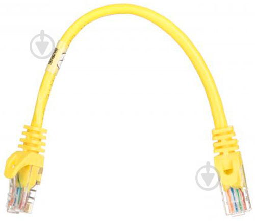 Патч-корд 2E Cat 5e,UTP,RJ45, 26AWG ,7/0.16 Cu, PVC 0,2 м желтый - фото 2